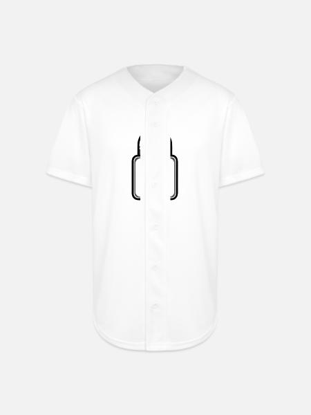 a-simple-flat-vector-padlock-with-clean-rounded - Full Button Jersey - white