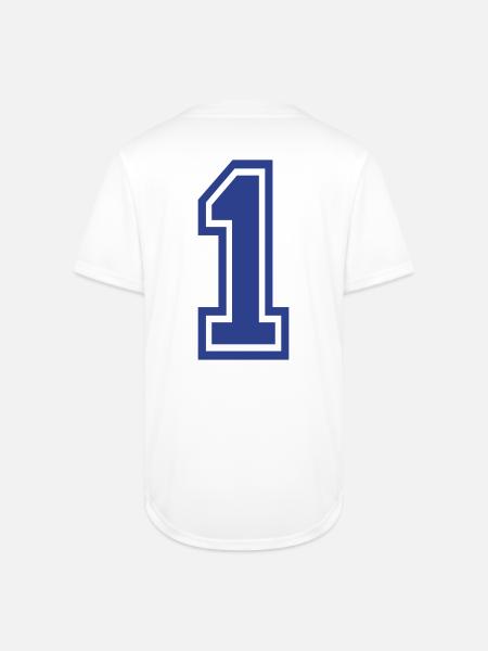 1 - Full Button Jersey - white