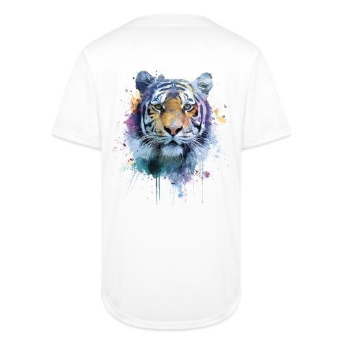 Splash-Art Tiger Face - Full Button Jersey