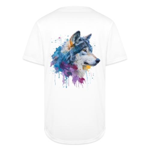 Splash-Art Wolf Head - Full Button Jersey