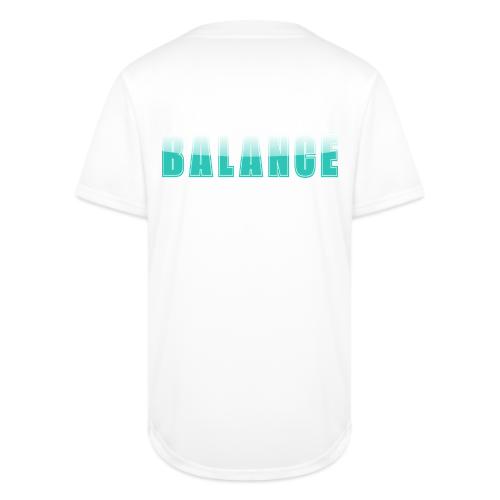BALANCE Calm Teal Minimal Word Art Design - Full Button Jersey