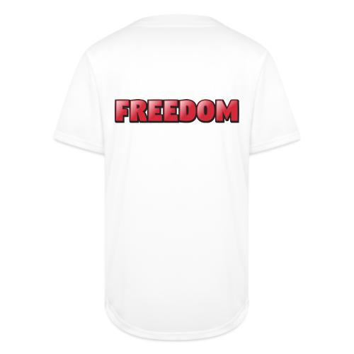 Freedom Bold 3D Word Art Design - Full Button Jersey
