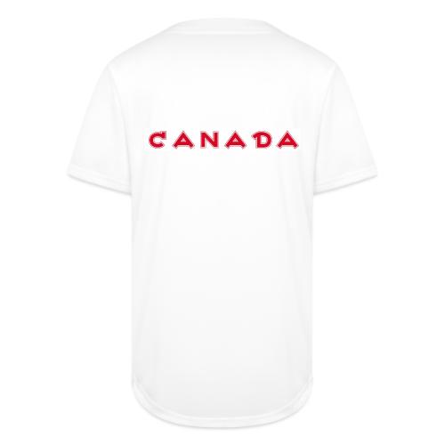 Canada, red letters on white background - Full Button Jersey