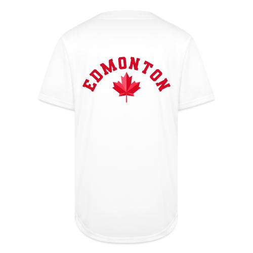 Edmonton with maple leaf - Full Button Jersey