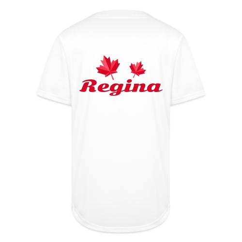 Regina with two red maple leaves - Full Button Jersey