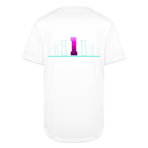 Number 1 in Magenta: Varsity Font - Full Button Jersey