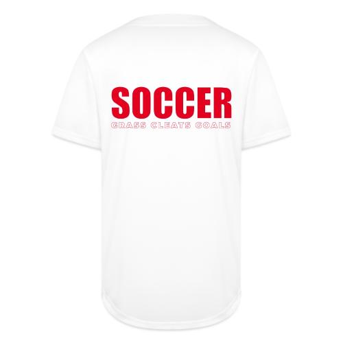 Soccer Grass Cleats Goals Typography Design - Full Button Jersey