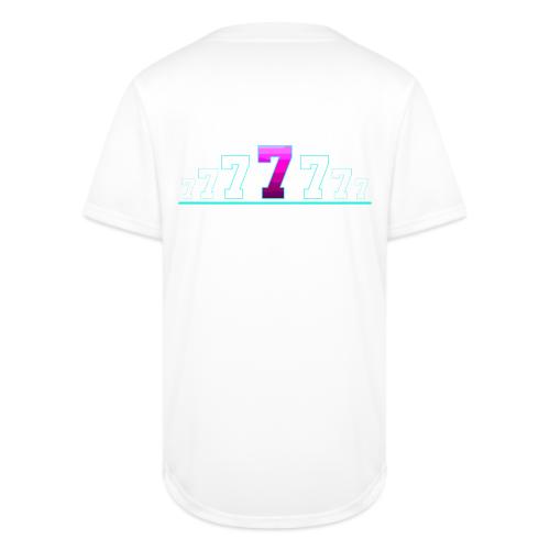 Number 7 in Magenta: Varsity Font - Full Button Jersey