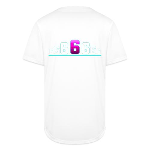 Number 6 in Magenta: Varsity Font - Full Button Jersey