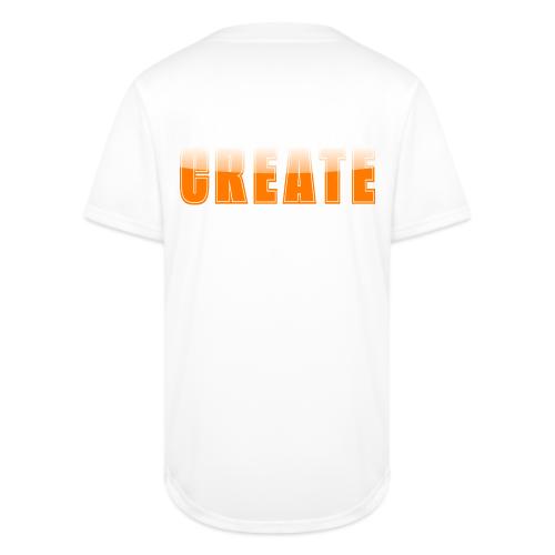 CREATE Vibrant Orange Bold Word Graphic - Full Button Jersey