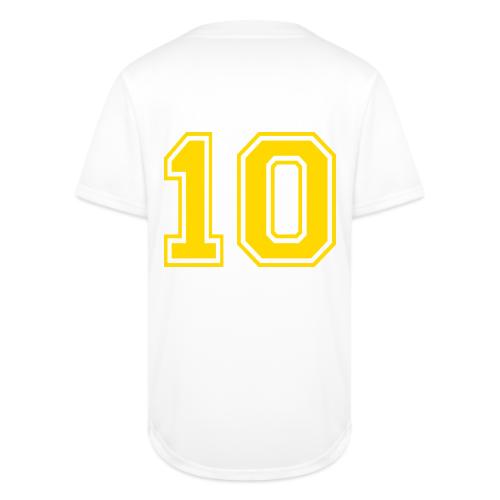 Number 10 in a classic athletic collegiate font - Full Button Jersey
