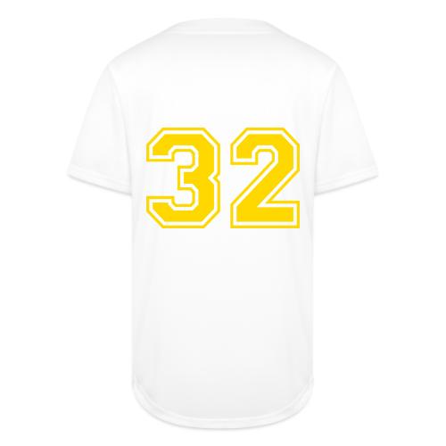 Number 32 in a classic athletic collegiate font - Full Button Jersey