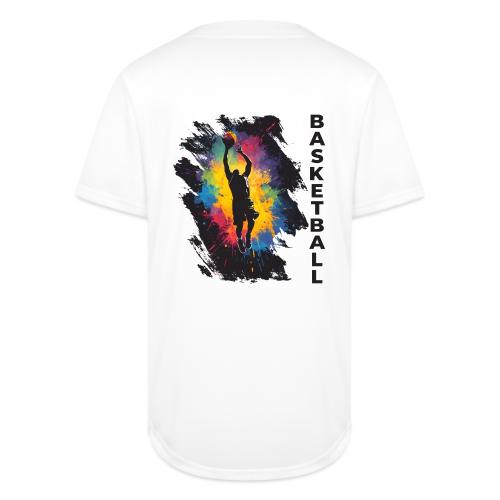 High Energy Basketball Paint Splatter Art - Full Button Jersey