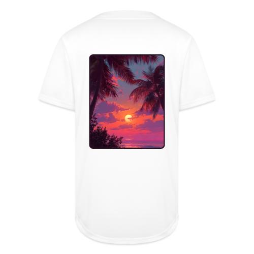 Tropical Sunset Palm Silhouette Design - Full Button Jersey