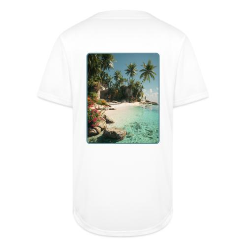 Serene Tropical Beach Floral Design - Full Button Jersey