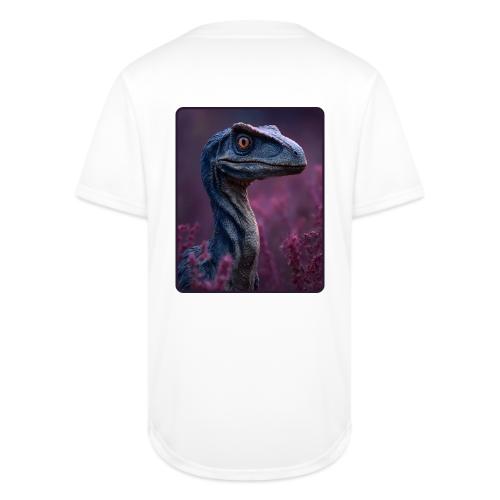 Blue Velociraptor Portrait Design - Full Button Jersey
