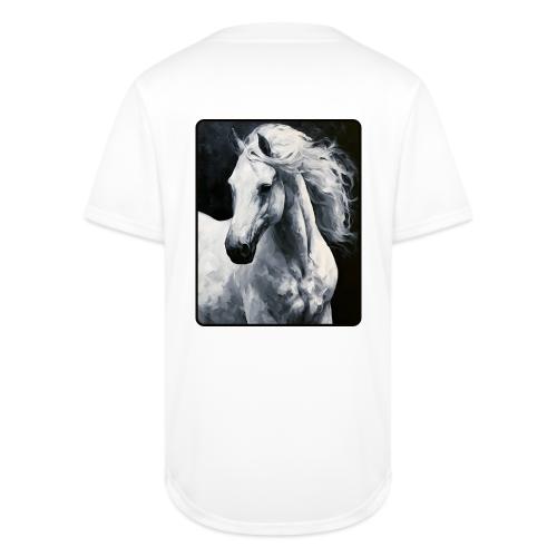 White Horse Oil Painting Design - Full Button Jersey