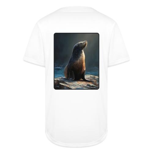 Fur Seal Artistic Shore Portrait Design - Full Button Jersey