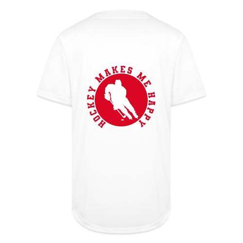 Hockey Makes Me Happy – Ice Hockey Fan Emblem - Full Button Jersey