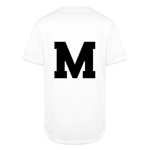 Varsity Letter M Collegiate Alphabet Art - Full Button Jersey