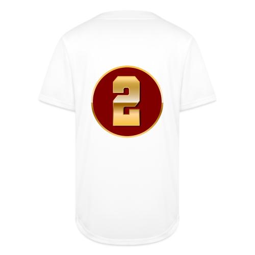 Number 2 in Gold Varsity Font - Full Button Jersey