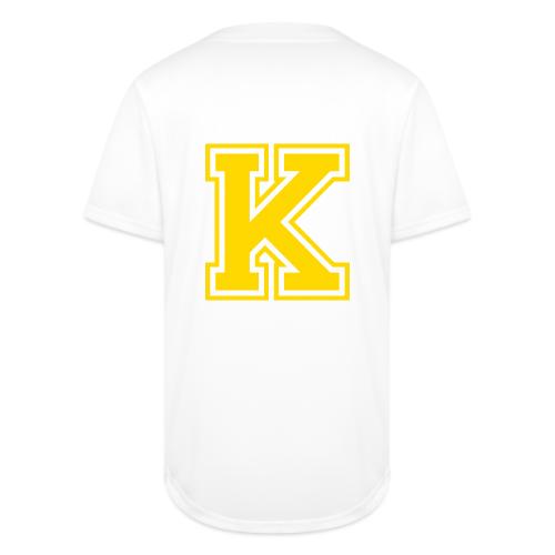 Letter k – Capital Athletic Alphabet Monogram - Full Button Jersey
