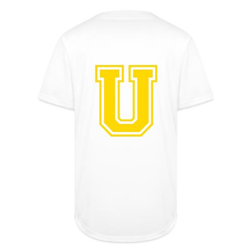 Letter U – Capital Athletic Alphabet Monogram - Full Button Jersey