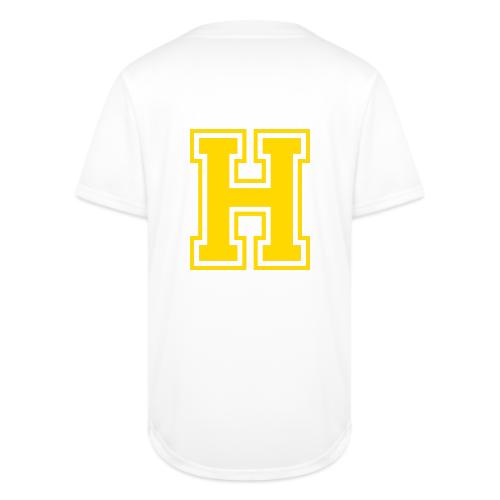 Letter H – Capital Athletic Alphabet Monogram - Full Button Jersey