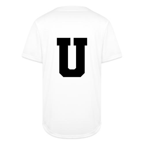 Varsity Letter U Collegiate Monogram - Full Button Jersey