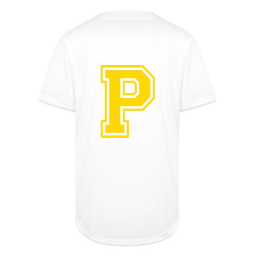 Letter P – Capital Athletic Alphabet Monogram - Full Button Jersey
