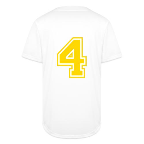 Number 4 in a classic athletic collegiate font - Full Button Jersey