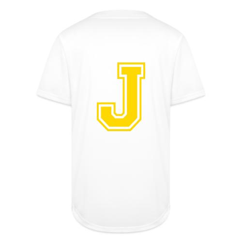 Letter J – Capital Athletic Alphabet Monogram - Full Button Jersey