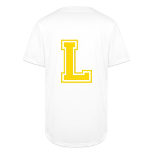 Letter L – Capital Athletic Alphabet Monogram - Full Button Jersey