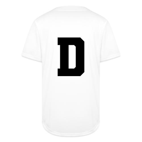 Varsity Letter D Athletic Alphabet Design - Full Button Jersey