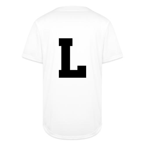 Varsity Letter L Athletic Monogram - Full Button Jersey