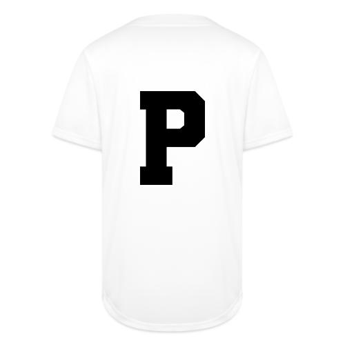 Varsity Letter P Athletic Alphabet Design - Full Button Jersey