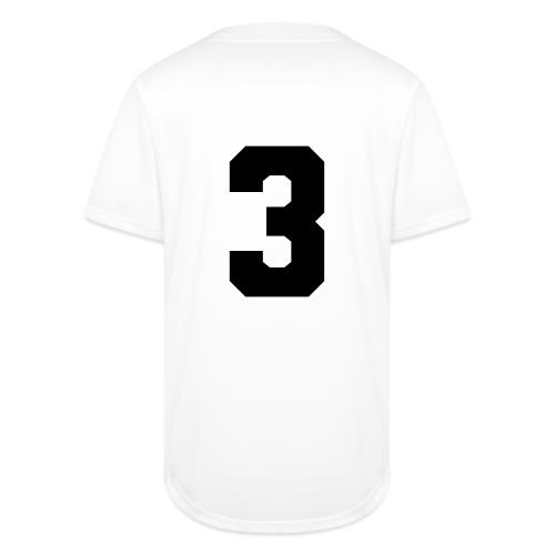 Varsity Number 3 Athletic Font - Full Button Jersey