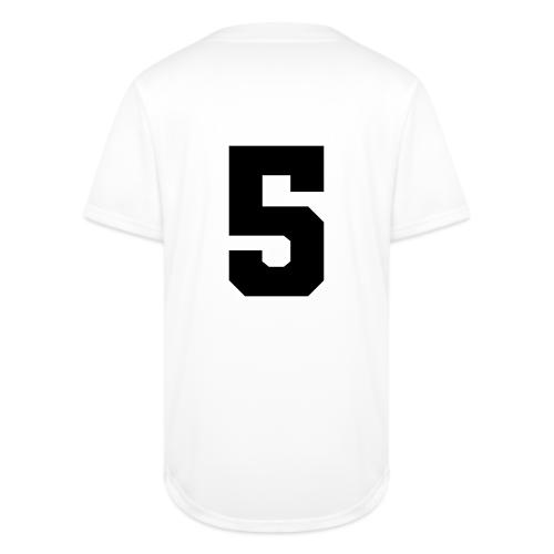 Varsity Number 5 Athletic Design - Full Button Jersey