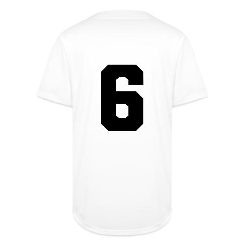 Varsity Number 6 Sports Font - Full Button Jersey