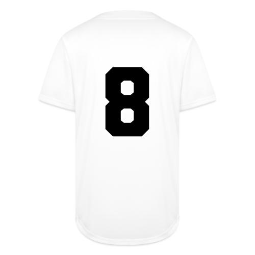 Varsity Number 8 College Style - Full Button Jersey