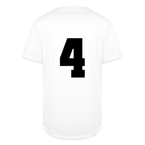 Varsity Number 4 College Style - Full Button Jersey