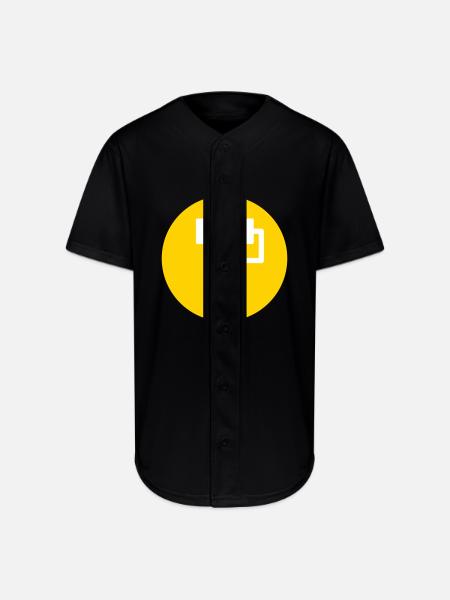 Paint Roller Symbol - Full Button Jersey - black