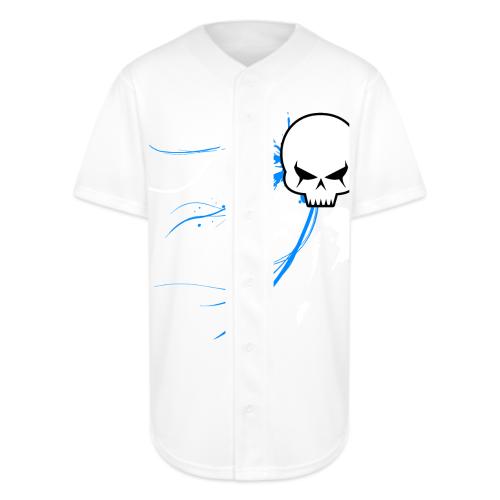 cyber skull bluw - Full Button Jersey