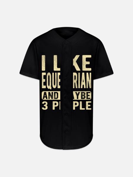 Equestrian Saying - Full Button Jersey - black