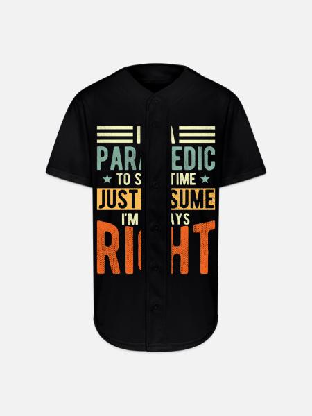 Paramedic - Full Button Jersey - black