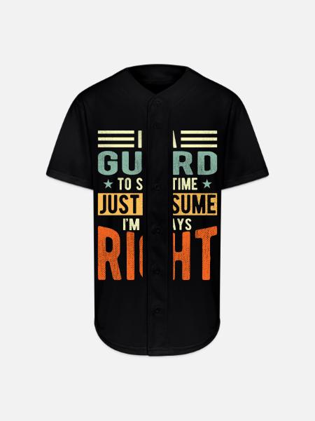 Guard - Full Button Jersey - black