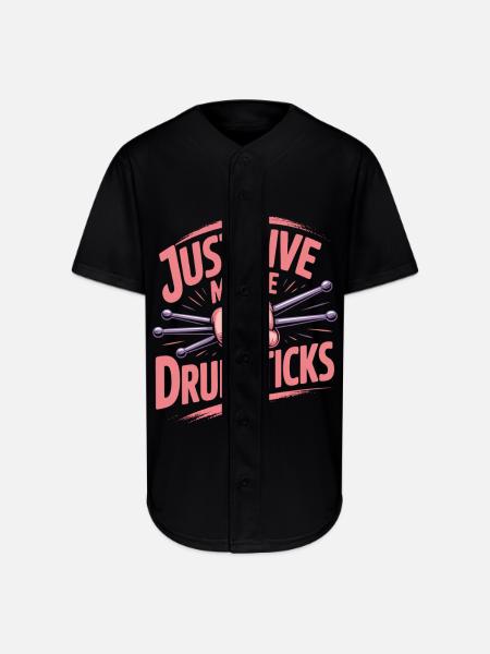 Cardio Drumming - Full Button Jersey - black