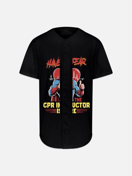 CPR Instructor Paramedic - Full Button Jersey - black