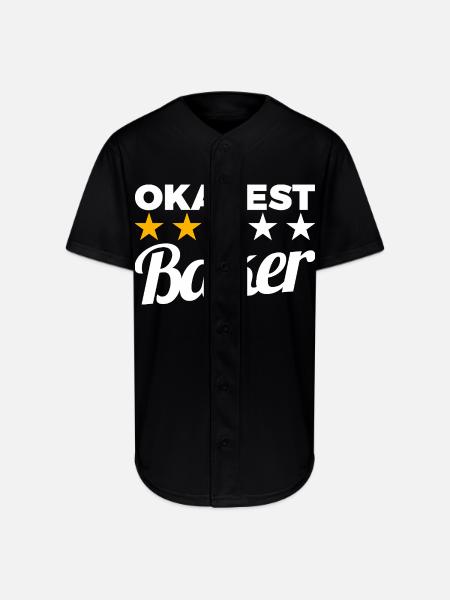 Okayest Baker - Full Button Jersey - black