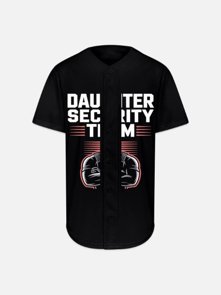 Daughter Security Team - Father Bodyguard - Full Button Jersey - black